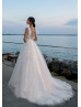 Beaded Ivory Lace Tulle Tassel Wedding Dress